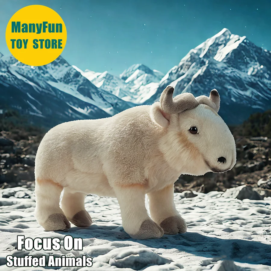 

Плюшевая игрушка Takin — реалистичная мягкая игрушка из бика мускуса, реалистичная замша для крупного рогатого скота, имитация куклы-антилопы в подарок