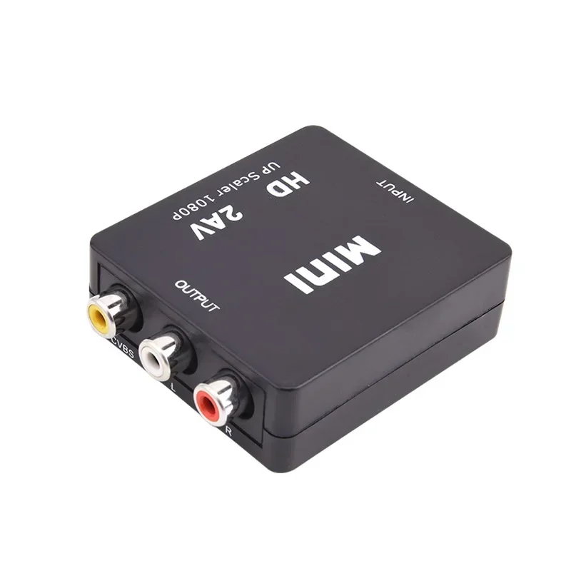 HDMI-compatible to RCA Converter AV/CVBS L/R Audio Video Set Top Box Up Scaler 1080P MINI HD2AV Support NTSC PAL Output HD To AV