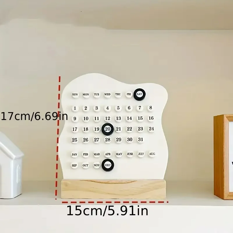 خشبية DIY سحابة حلقة التقويم لطيف أجندة مكتبية /رزنامة مكتبية قابل للتعديل أسبوع شهر تاريخ عرض التقويم مكتب مكتب منزلي الديكور