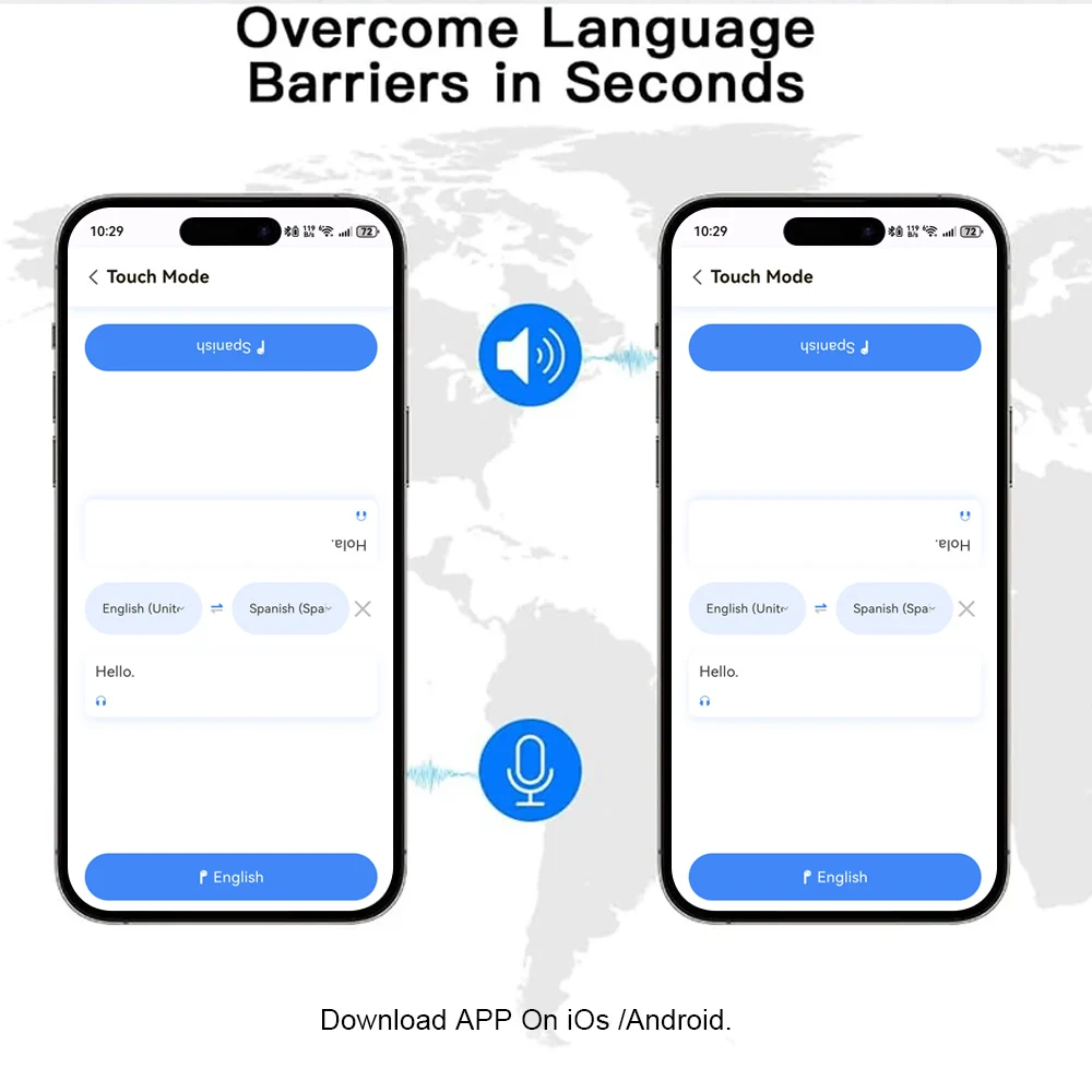 ERAZER AI ترجمة Airs Pro TWS سماعة لاسلكية تعمل بالبلوتوث سماعات التحكم بشاشة تعمل باللمس سماعات HiFi سماعات الأذن HD دعوة سماعات
