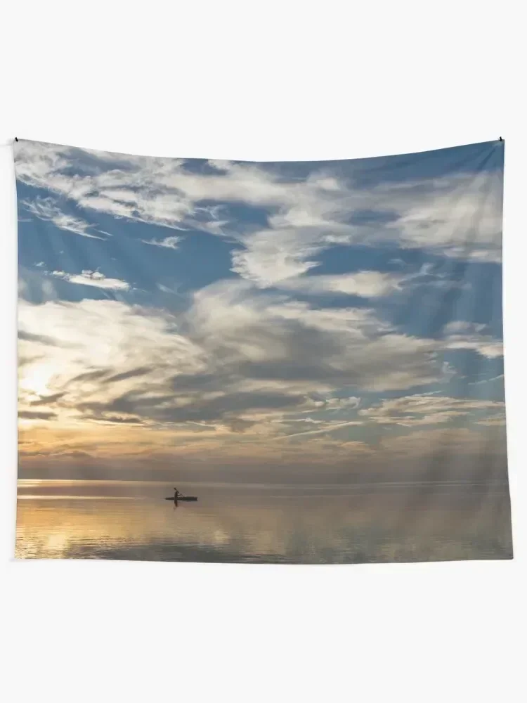 Vast Serenity - a Solo Paddle Through a Morning Smooth as Silk Tapestry Bedroom Deco Wallpaper Bedroom Tapestry