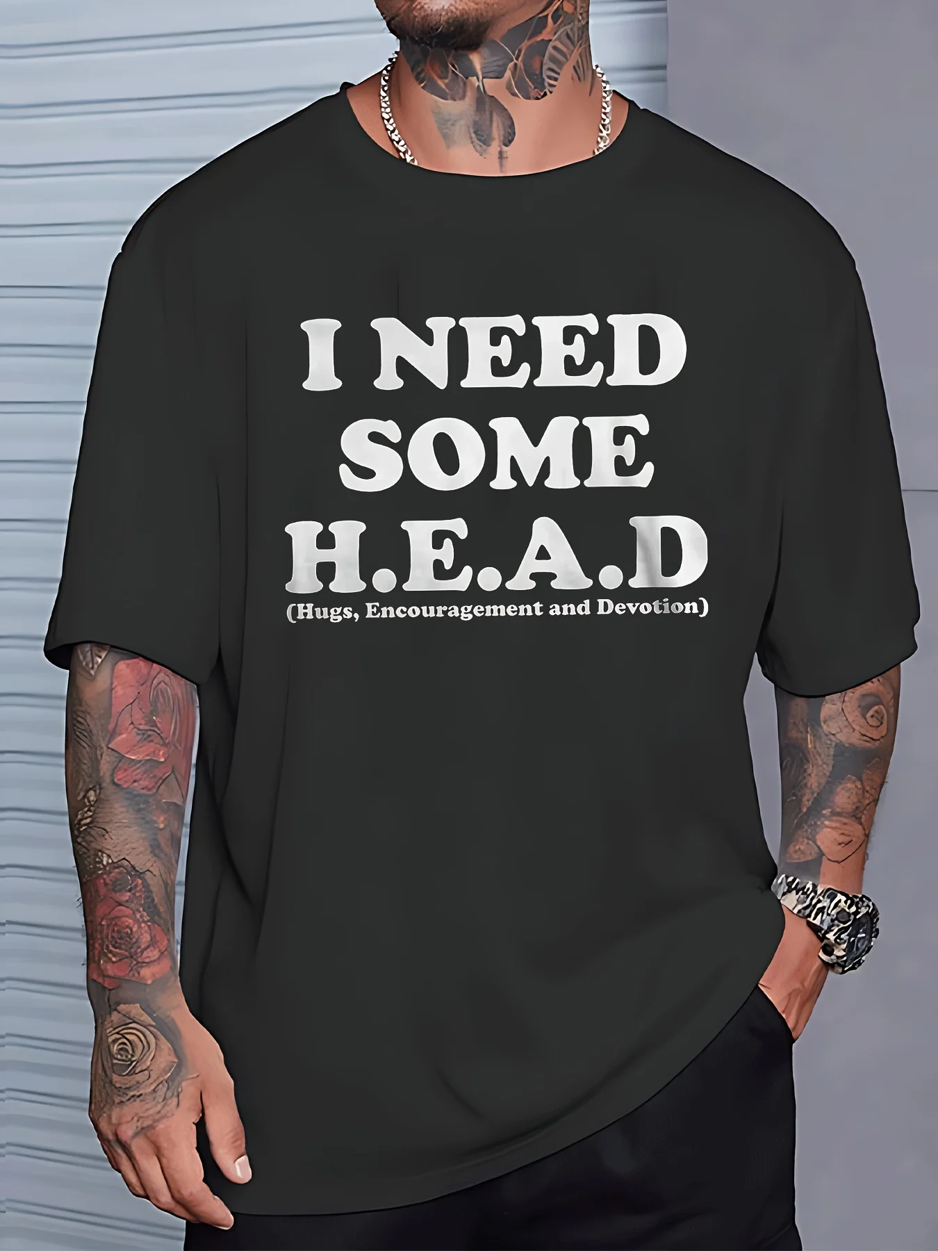 Humorous Quote T-Shirt with a Round Neck - a Spiritual Gift for Men - Seasonal Top, Casual Weekend Wear, Comfortable Unisex Fit