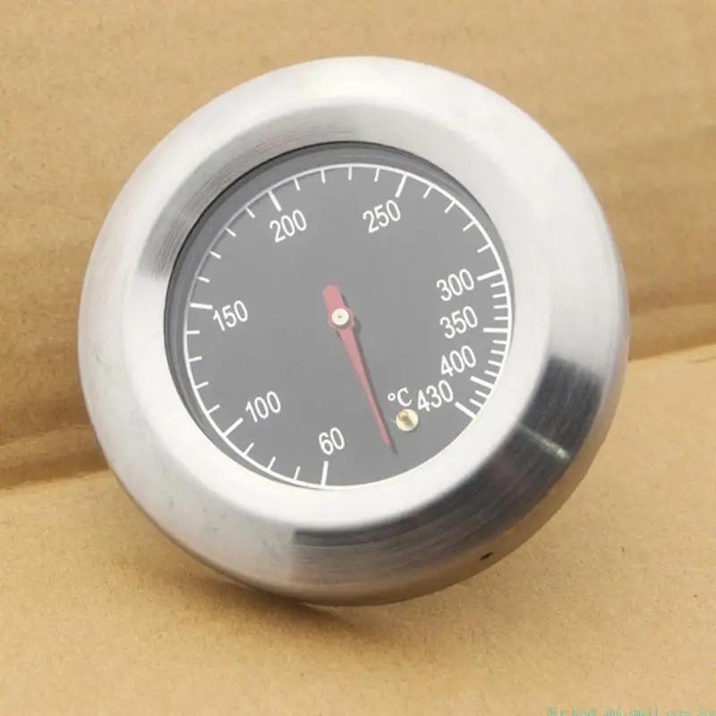 BBQ Grill Thermometer Stainless Steel Smoker Grill BBQ Temperature Gauge Oven BBQ Thermometer Gauge for Barbecue