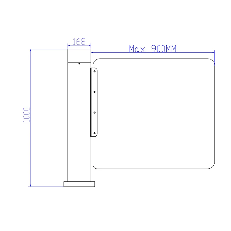 Security System Self Closing  Cylinder Swing Turnstile  Speed Gate for wheel-chair trolley large baggage access