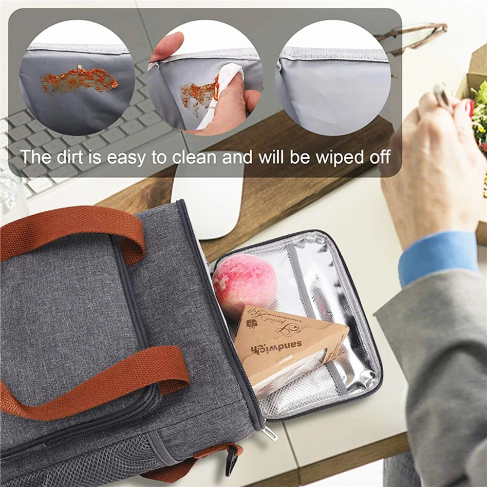 8L Picnic Bag Heat Preservation Refrigeration Lunch Box Cooler Bag for Camping BBQ Family School Work Outdoor Camping Travel