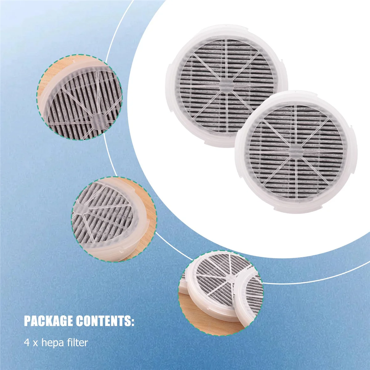 Filtro di ricambio True HEPA da 4 pezzi compatibile per RIGOGLIOSO GL2103 JINPUS GL-2103 e LTLKY 900S purificatore d'aria Desktop