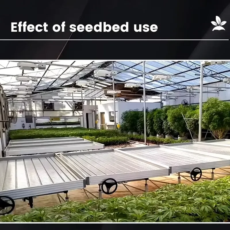 Rolling Grow Tables with Aluminum Frame-Eco-Friendly Nature Inspired Garden Greenhouse