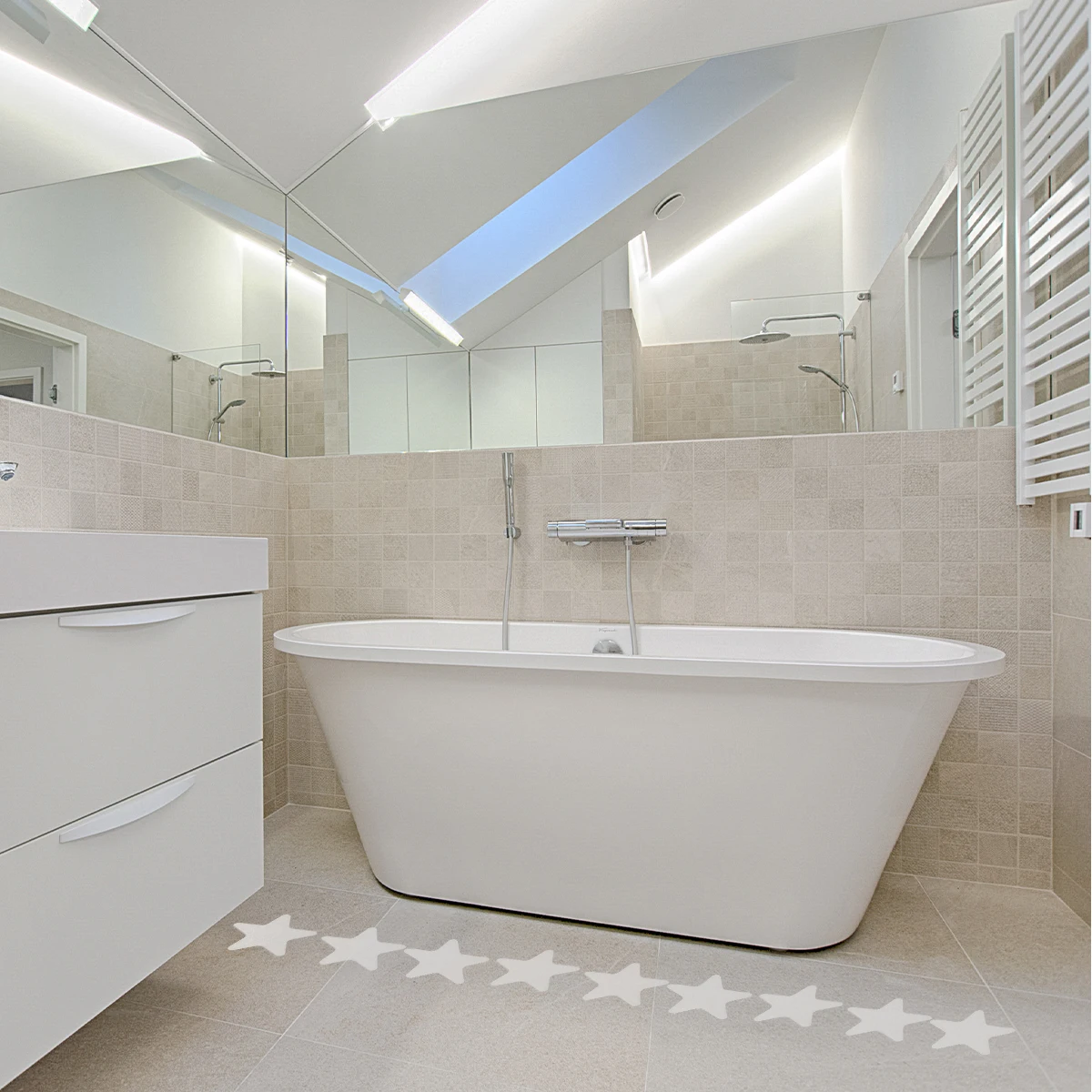

24 Pcs Non Stickers Star Shaped for Stairs PVC Bath Accessories Sticky Treads Household Supplies Simple Treads