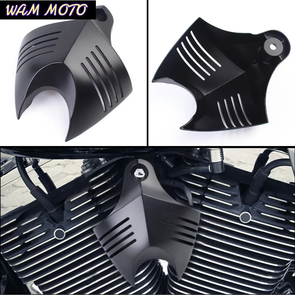 Motorcycle Aluminum V-shield Horn Cover For Harley Big Twins V-Rods 1992-2020