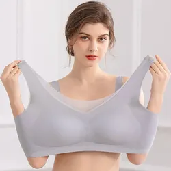 Plus Size Bra 4XL Seamless Bras For Women Underwear Lady Sexy Wireless Breathable Brassiere Push Up Bralette With Pads Top Bras