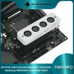 Barrowch DDR5 Memory Air Cooler RAM Heatsink Destktop Memory Module Cooling Radiator +4 PWM Fans Strong Performance FBRAMFD