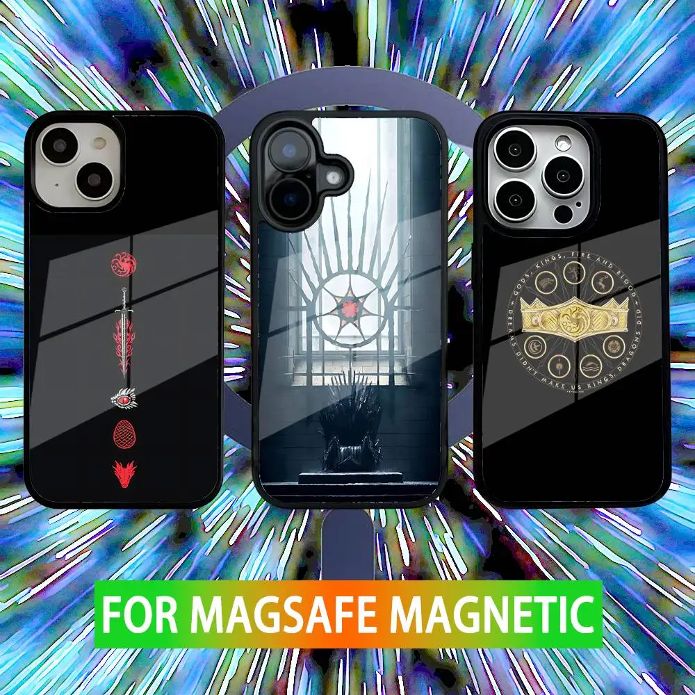 

TheT-Throne I-Iron Phone Case For iPhone 16,15,14,13,12,11,Pro,Max,Plus,Mini,SE New Magsafe Magnetic Wireless Charging