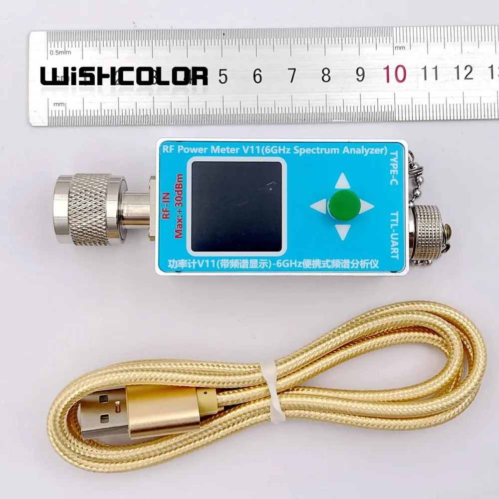 

Измеритель мощности RF Wishcolor 2-в-1 N-типа V11 и анализатор спектра 6 ГГц (основной блок + кабель Type-C) для тестирования ЭМП