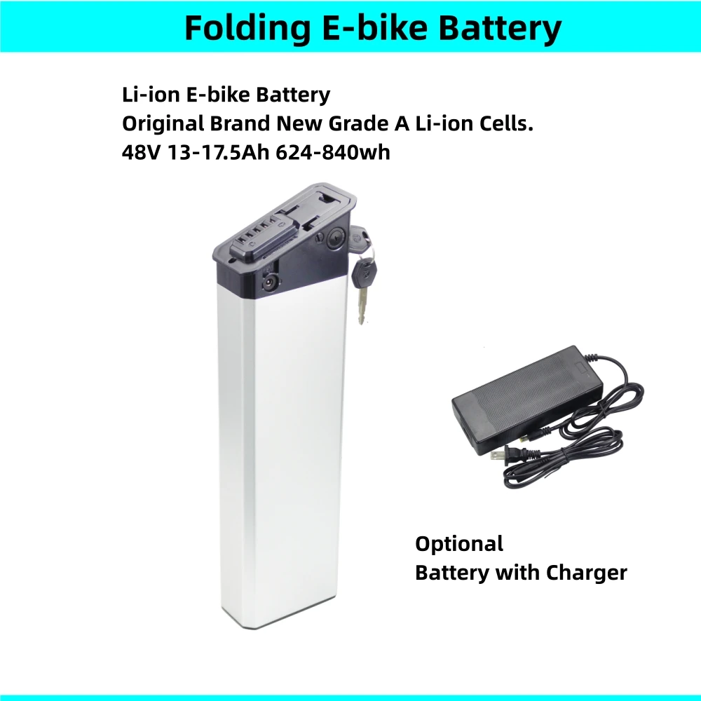 X-Hunter Fat Tire Folding E-Bike Battery Replace 48V 13Ah 16Ah 17.5Ah Li-ion for Jasion X-Hunter Full Suspension E-bike Battery