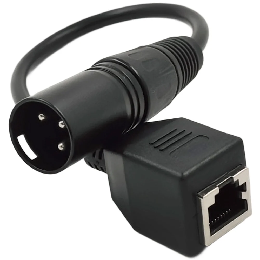 3-Pin XLR For RJ45 Adapter Cable For DMX512 Stage Lighting Signal Extension Oxygen-Free Copper Conductors For Audio Equipment