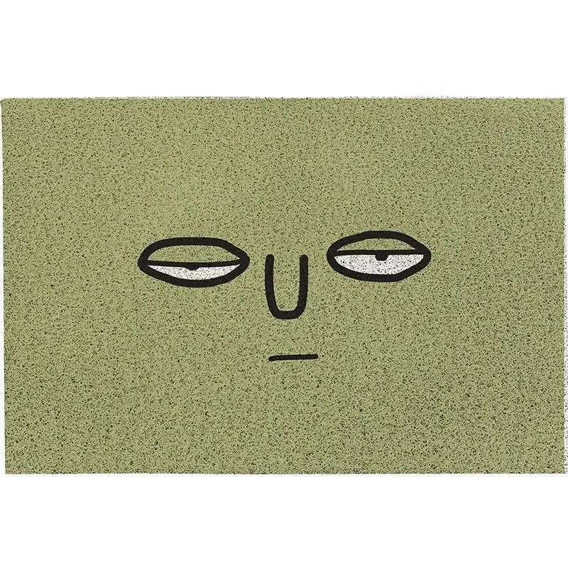 VIKAMA Silk Ring Floor Mat, PVC Soil & Wear-Resistant Cartoon Carpet For Entryway Decor, Easy-Clean Household Doormat