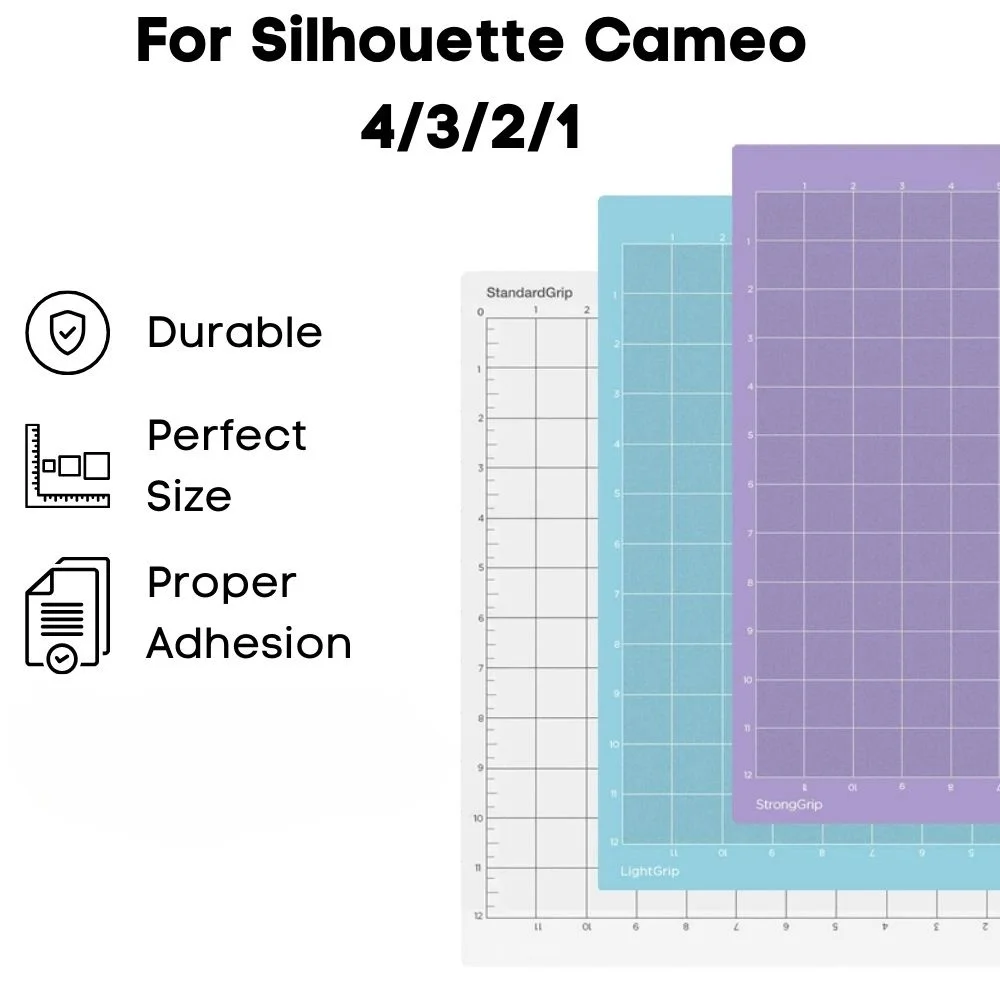 3 PC Silhouette ตัด Pad 12x12In ลื่นทนทานทําความสะอาดง่ายไม่มีกลิ่น DIY คู่มือบทความ Splicing ตัดกระดาษ Pad