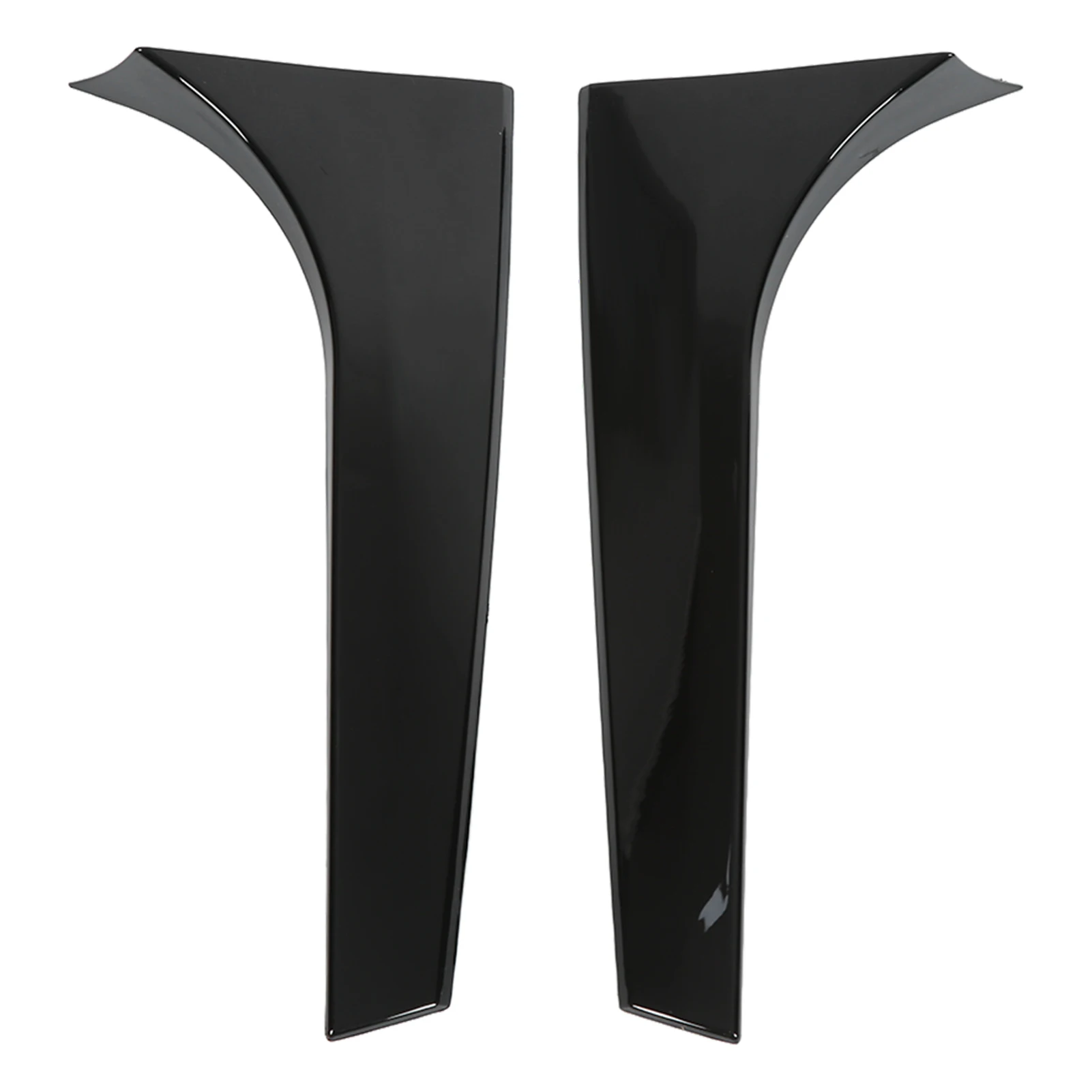 Rear Side Wing Trim Wear Resistant Rear Window Side Spoiler Gloss Black Anti Impact Left Right Colorfast Stable Sturdy for Car