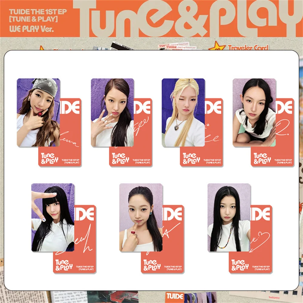 TUIDE Character Props TUNE & PLAY Photocard High Quality INS Style Double Sides Printing LOMO Card SEOHEE ELENA SEOYEON JIA Gift