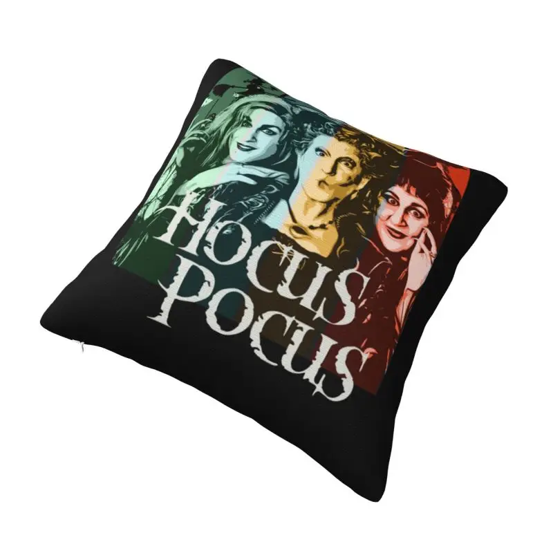 Custom Halloween Hocus Pocus Witch Film Nordic Throw Pillow Cover Chair Cushion