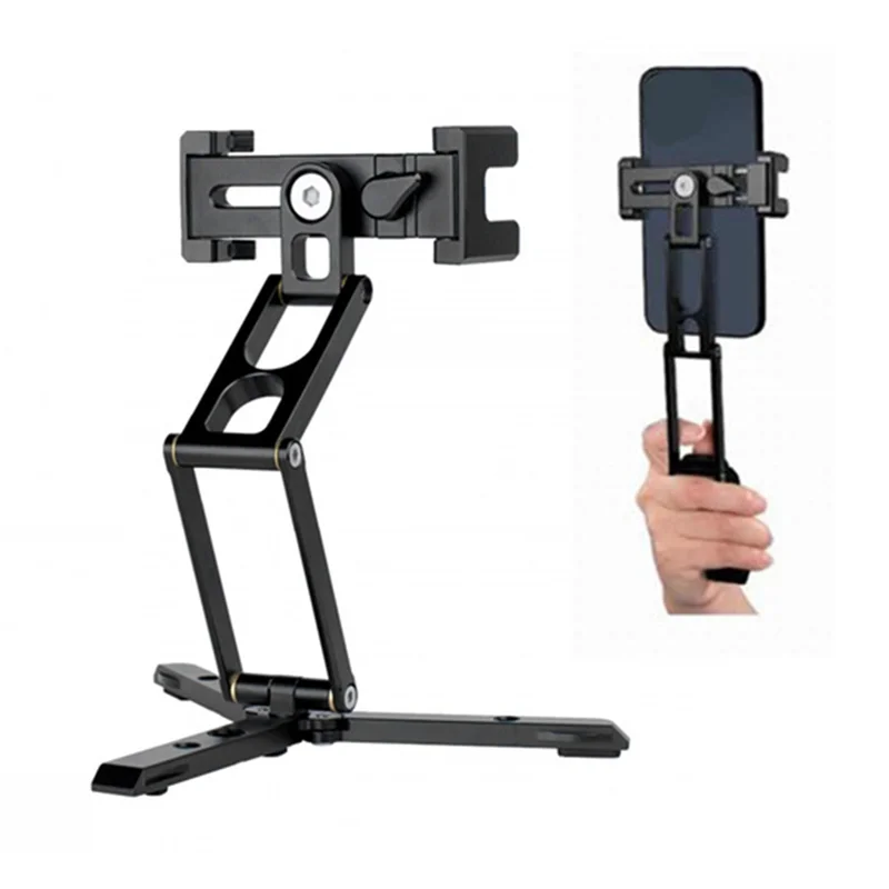 

Practical-Mini Pocket Foldable Tripod For Phone Vertical Horizontal Photograph Expansion Video Light Microphone Photography Vlog