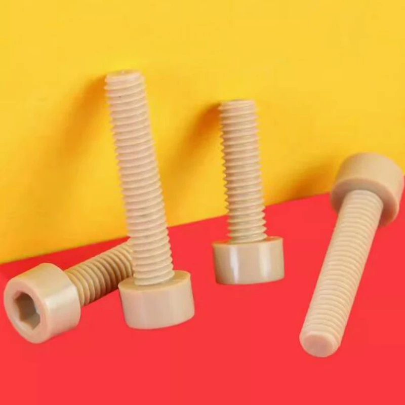 5/10/20pcs M2 M2.5 M3 M4 M5 M6 M8 M10 M12 Peek High-temperature Resistant Insulated Cylindrical Hexagon Socket Screw