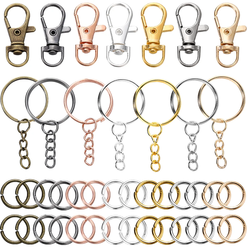 Rings DIY Jump Lanyard with Keychain Chain Swivel Snap