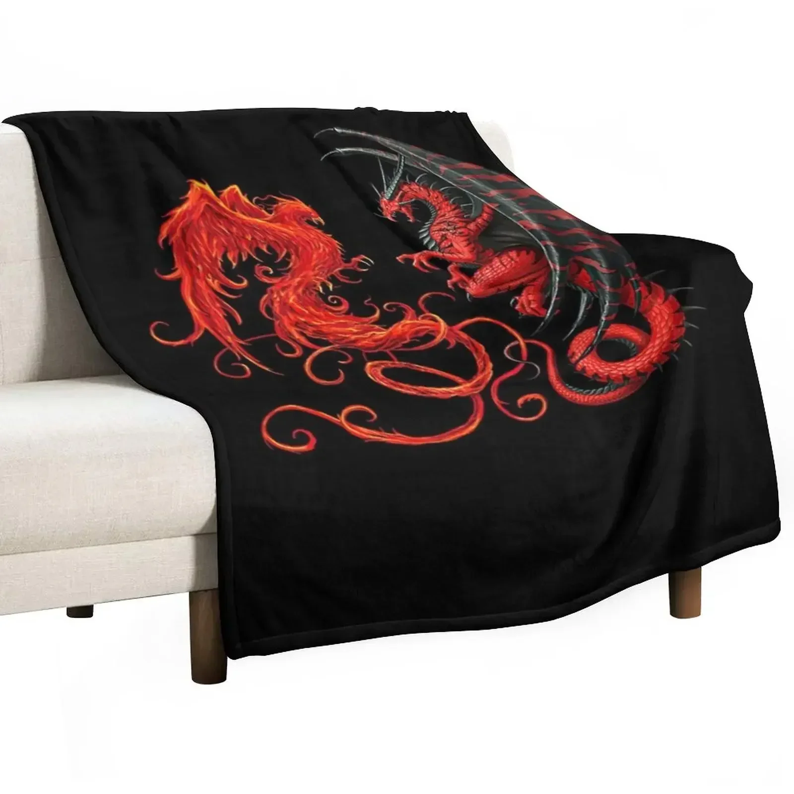 New Soul of a phoenix heart of a dragon Throw Blanket Plaid on the sofa for winter warm for winter Moving Blankets