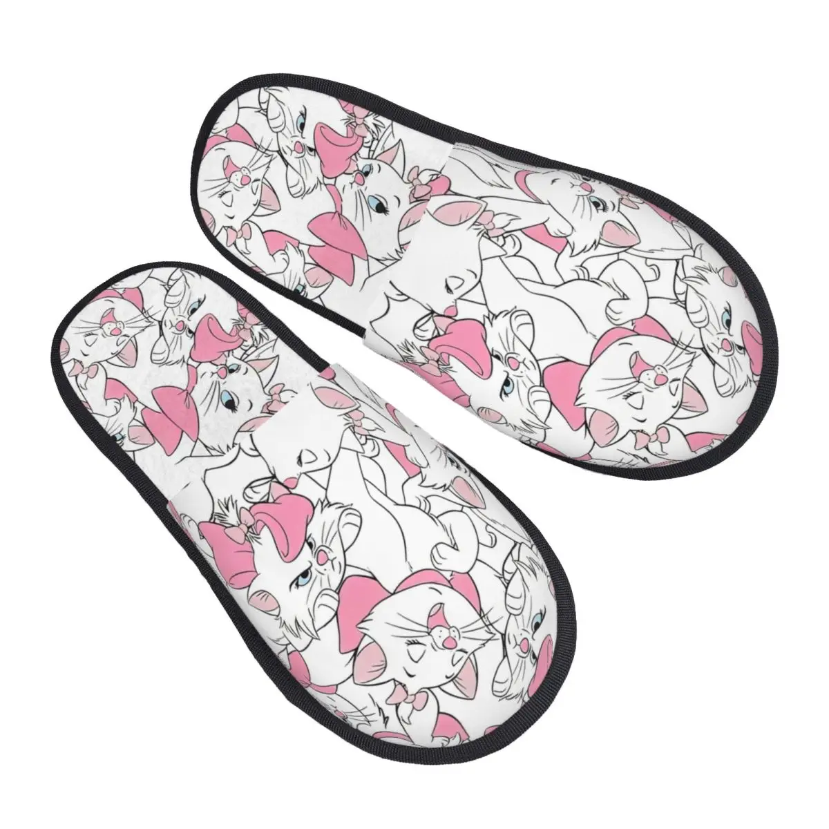 

Пользовательские тапочки из пены с эффектом памяти Marie Cat, женские мягкие теплые домашние тапочки с анимацией