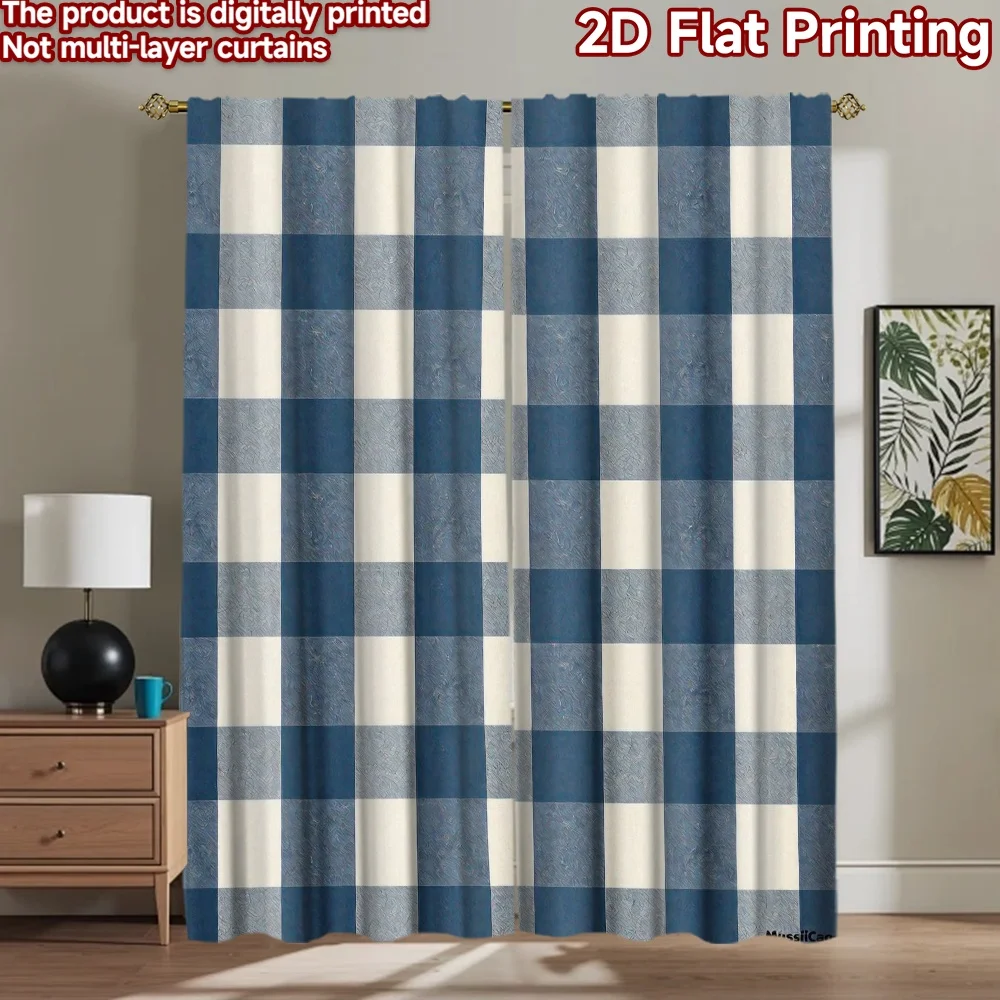

1pc 2D flat Photography Backdrop Popular Scene Backdrop Blue and White Checks 100% Polyester Anniversary for Suitable for New