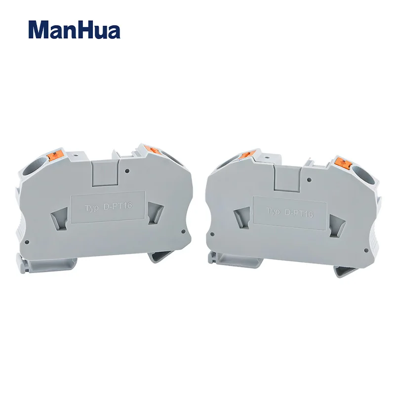 10Pcs D-PT16 End Cover Direct Mounting For PT 16 Terminal Block Din Rail Connector Electric Accessories D-PT16 Plastic End Plate