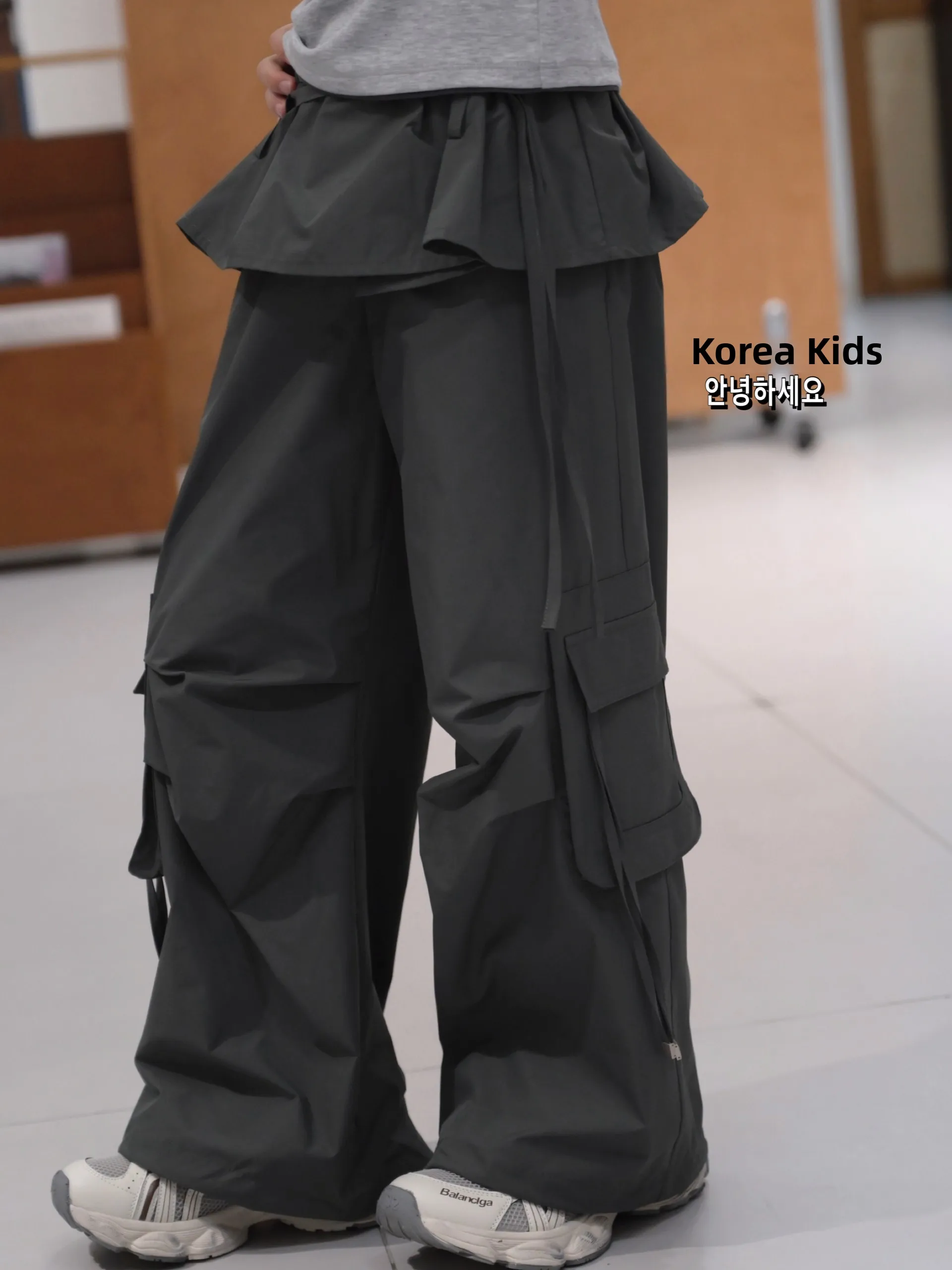 new-2026-fashionable-kids-summer-clothing-girls-loose-casual-thin-work-pants-children's-straight-leg-pants-korean-style