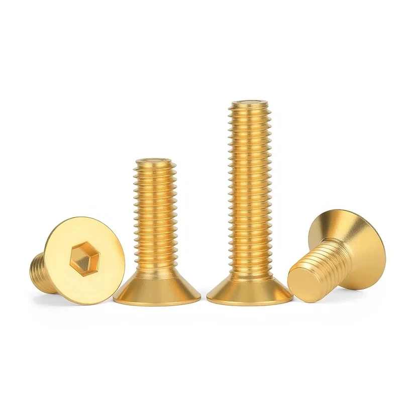 

M3 M4 M5 M6 M8 M10 M12 Flat Head Allen Screws Copper Countersunk Hexagon Socket Fastener Corrosion Resistant Bolts