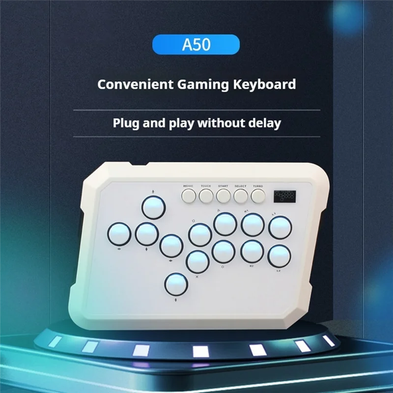 ABMF-A50 Hitbox Controller Gaming Keyboard RGB Light Arcade Joystick Controller For PS4/ PS5/PC/Steam Fightstick Keyboard