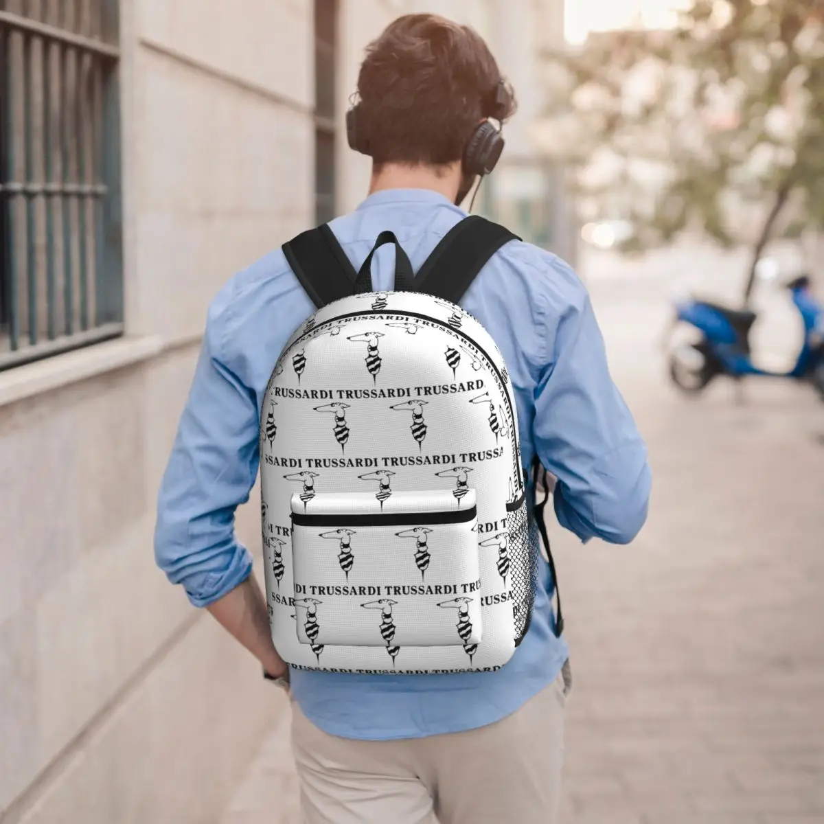 Mochila com logotipo Trussardis, bolsa escolar para estudantes, bolsa escolar para crianças, bolsa de ombro para computador, para homens e mulheres