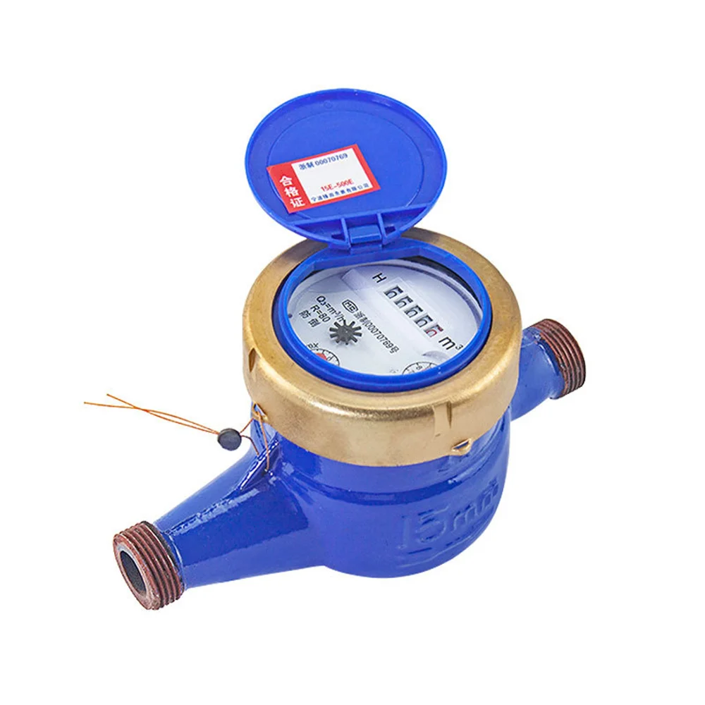 Mechanical Digital Flange Household Water Meter Rotor Type Hot Cold Water Meter DN15 1/2 Easy To Install