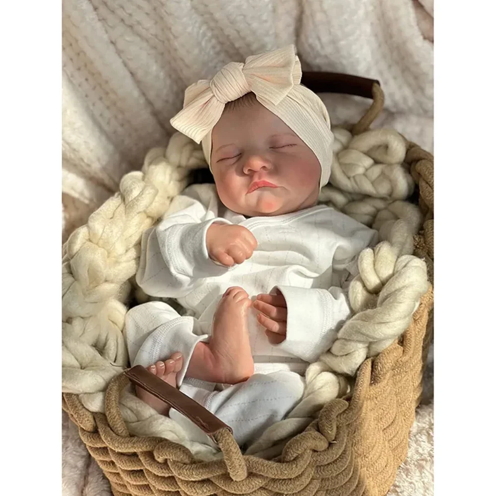 18-calowa lalka Reborn Levi, rozmiar noworodka, lalki Bebe Reborn, takie same jak na zdjęciach, ręcznie malowana skóra 3D z widocznymi żyłkami