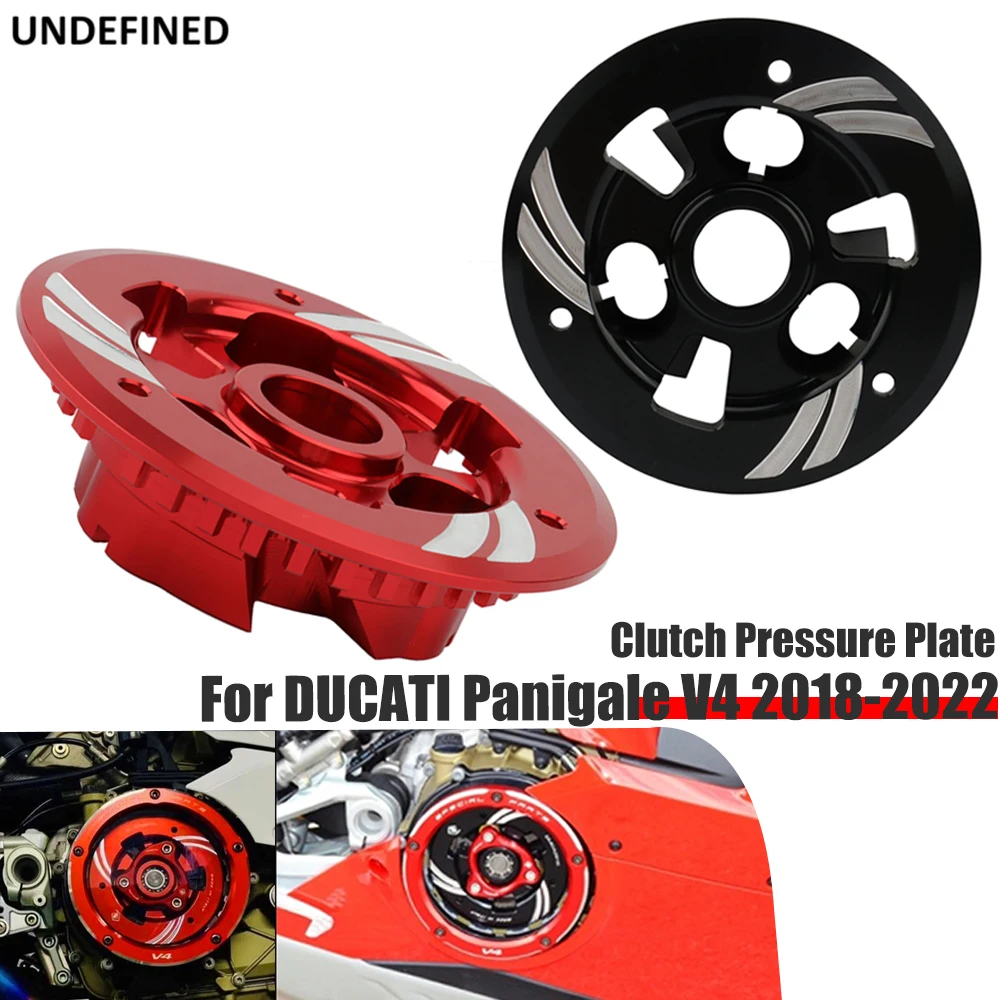 

Clear Clutch Cover Engine Racing Pressure Plate For Ducati STREETFIGHTER MULTISTRADA V4 V4S Motorcycle Accessories Black Red