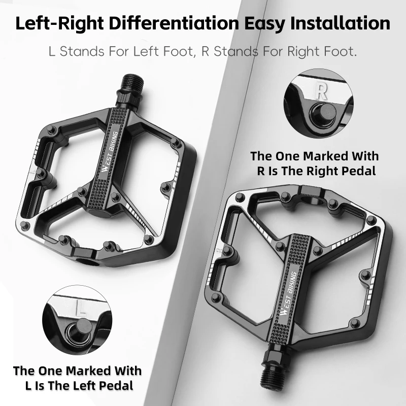 

Bicycle Pedals with 3 Bearings Aluminum Alloy Chrome Molybdenum Steel Axle Professional Cycling Equipment Bike Accessories