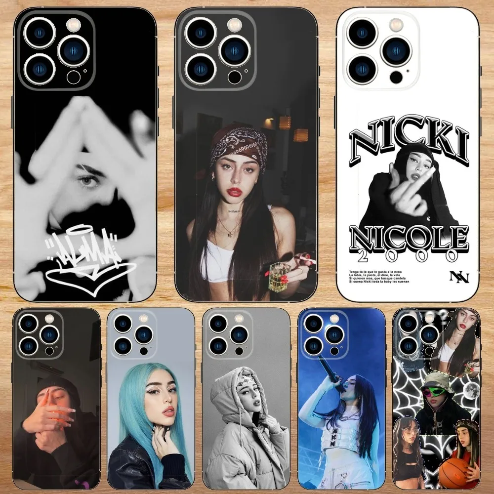 Singer N-Nicki Nicole Phone Case For iPhone15,14,13,12,11,Pro,Max,Plus,Mini,X,XS,XR,8,7,6,S,Plus,SE Soft Black Case