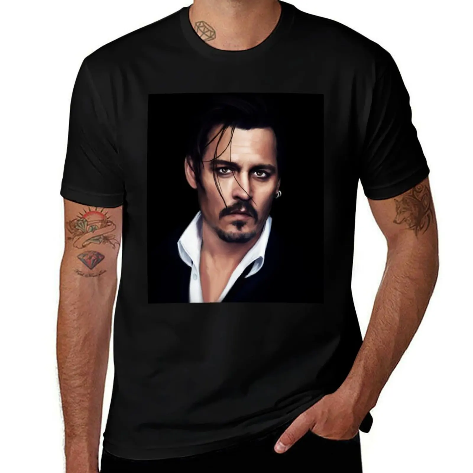 Johnny Depp T-Shirt Street Style Casual Tee Shirt T-Shirt