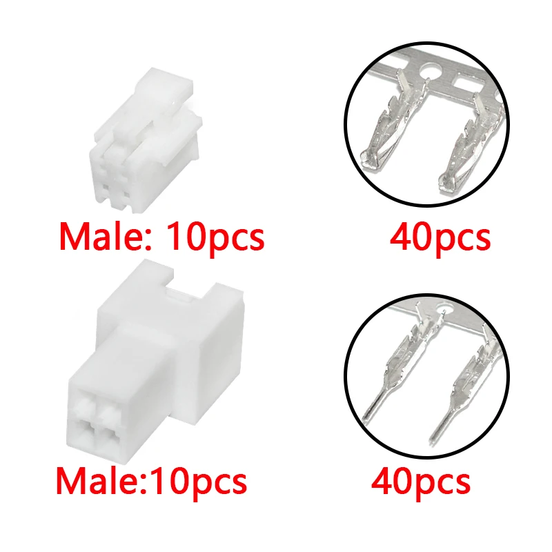 PHB2.0  rubber shell PHB 2.0mm spacing connector connector double row buckle male plug female terminal 2*2P 3P 4P 5P 6P