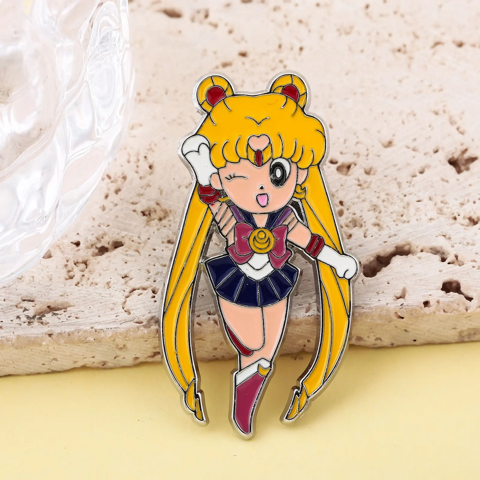 Anime Kawaii Power Girl Emaille Pin Sammeln Abzeichen Cosplay Brosche für Kleidung Anstecknadeln für Rucksäcke Schmuck Geschenke für Freunde