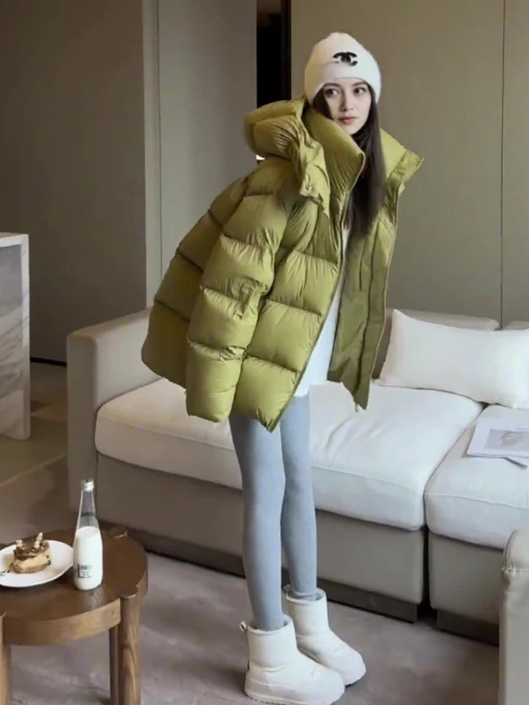 Invierno Thiened cálido cremallera con capucha blanco Du down Jaet mujer Faion prendas de vestir exteriores duradero repelente al agua incluso Color