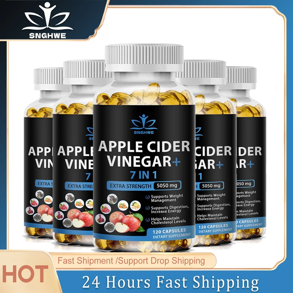 Apple Cider Vinegar Capsules Ketone BHB Suitable for Men and Women Energy Supplements - Non GMO - Gluten-Free