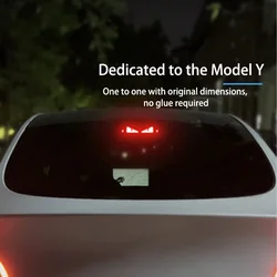 For Model Y High Mount Mounted Brake Lamp Carbon Car Brake Projection Board PVC Soft Decal Top Tail Light Emblem Sticker