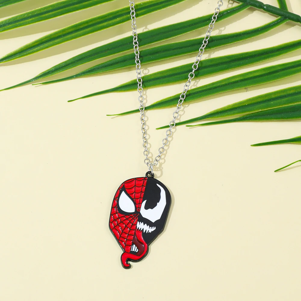 Kreative Venom & Spiderman Halskette Superhelden-Anhänger Modeschmuck Accessoire für Jungen und Männer Einzigartiges Geschenk – Detail 3