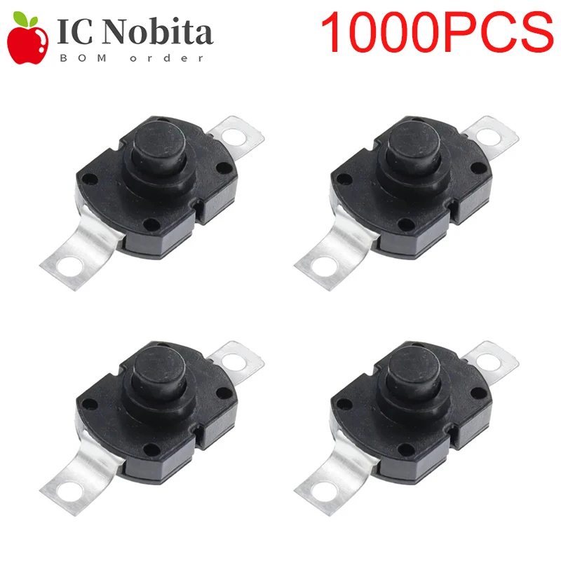 

1000PCS 1712-KD Push Button Switch 1712KD Flashlight Switch LOCK 17X12X9.5MM Table Lamp Switch Flashlight Button Switches ON-OFF