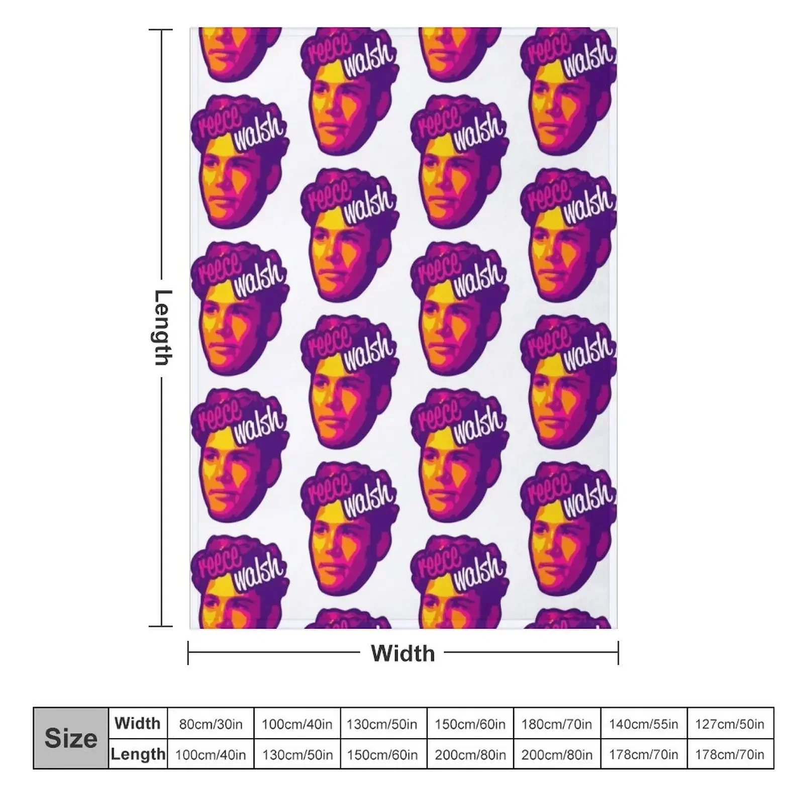 Reece Walsh NRL Rugby League Throw Blanket couch cozy soft plush fuzzy picnic outdoor blanket