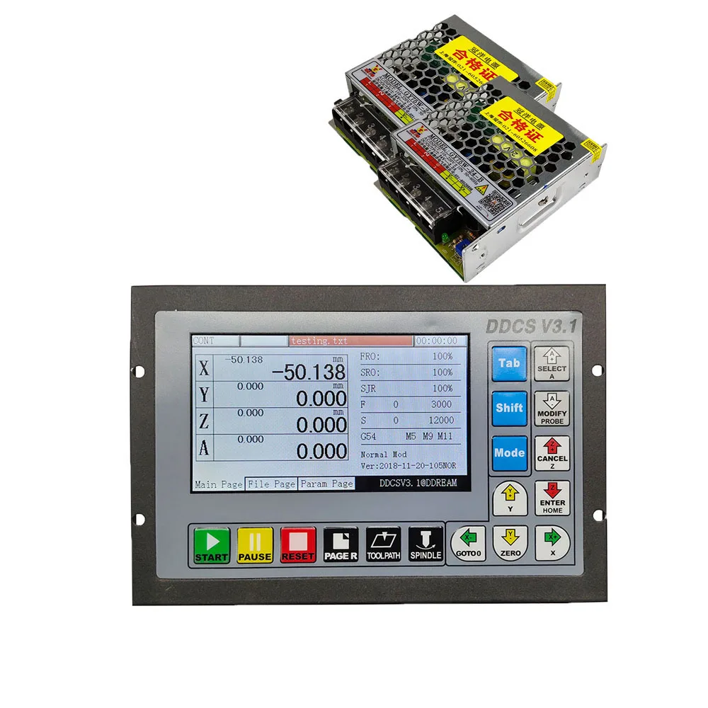 DDCSV3.1 MPG Standalone Motion Controller supports 3-axis/4-axis USB CNC controller interface 24V power supply Offline CNC kit